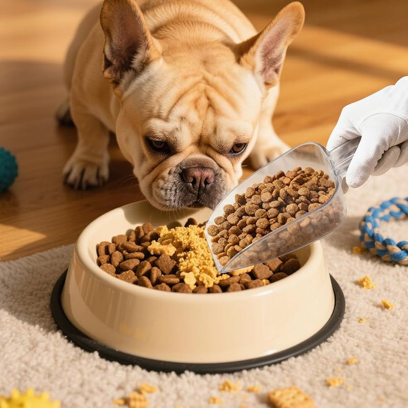 Plastic Ice Cube Scoop and Dog Food Scoop 2pcs Set for Freezer and Pet Food - Image 3